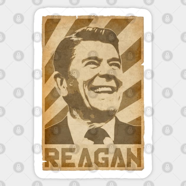 Ronald Reagan Retro Propaganda Sticker by Nerd_art